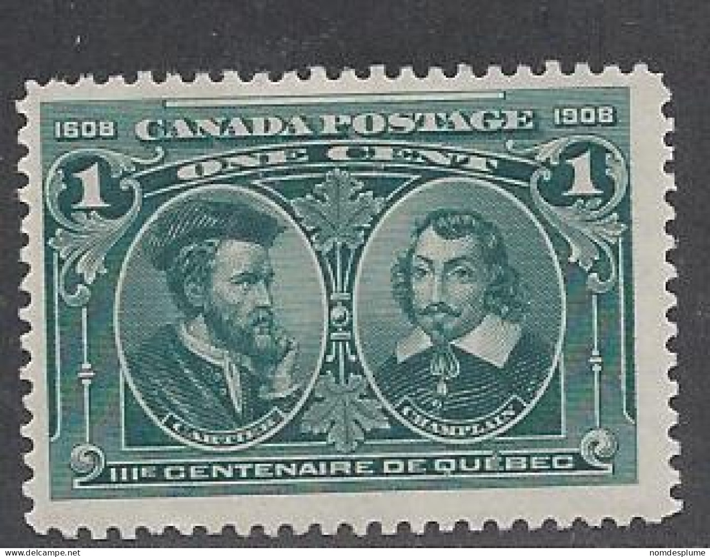 18995) Canada 1908 Quebec Mint Hinge * MH - Ungebraucht