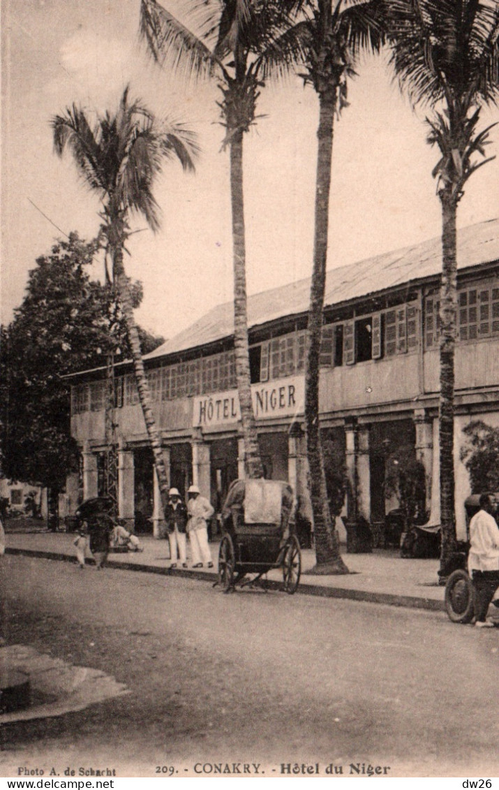 Guinée Française, Conakry: L'Hôtel Du Niger - Photo A. De Schacht - Carte N° 209 Non Circulée - French Guinea