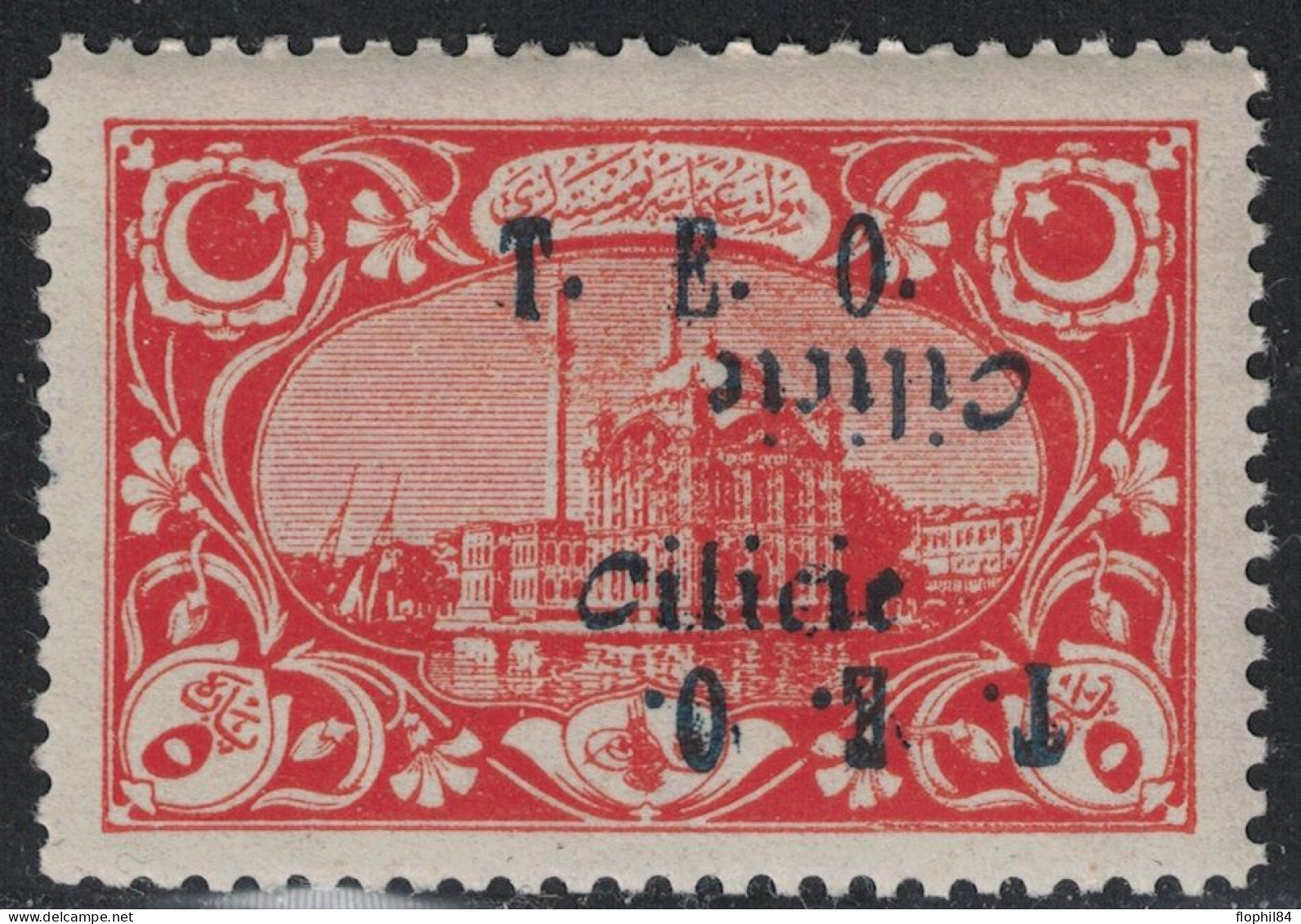 CILICIE - N°60c - VARIETE - DOUBLE SURCHARGE UNE A L'ENDROIT L'AUTRE INVERSEE - CHARNIERE - COTE 18€. - Neufs