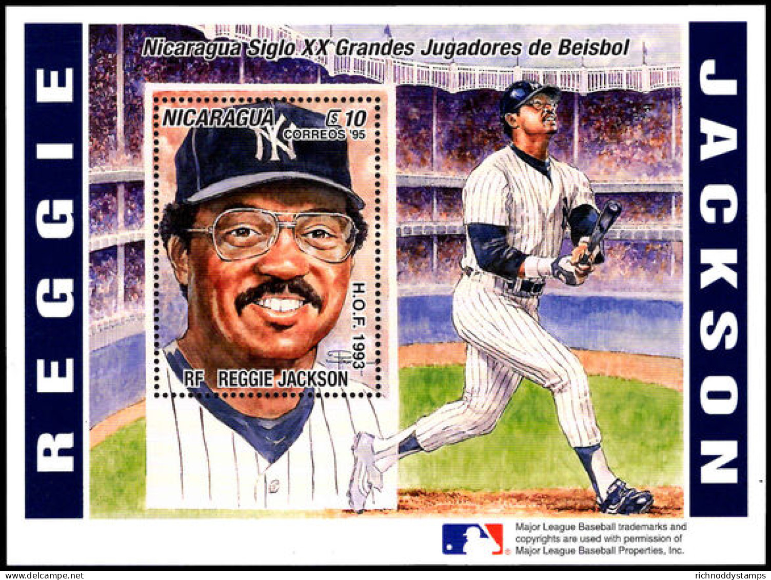 Nicaragua 1996 Baseball Souvenir Sheet Unmounted Mint. - Nicaragua