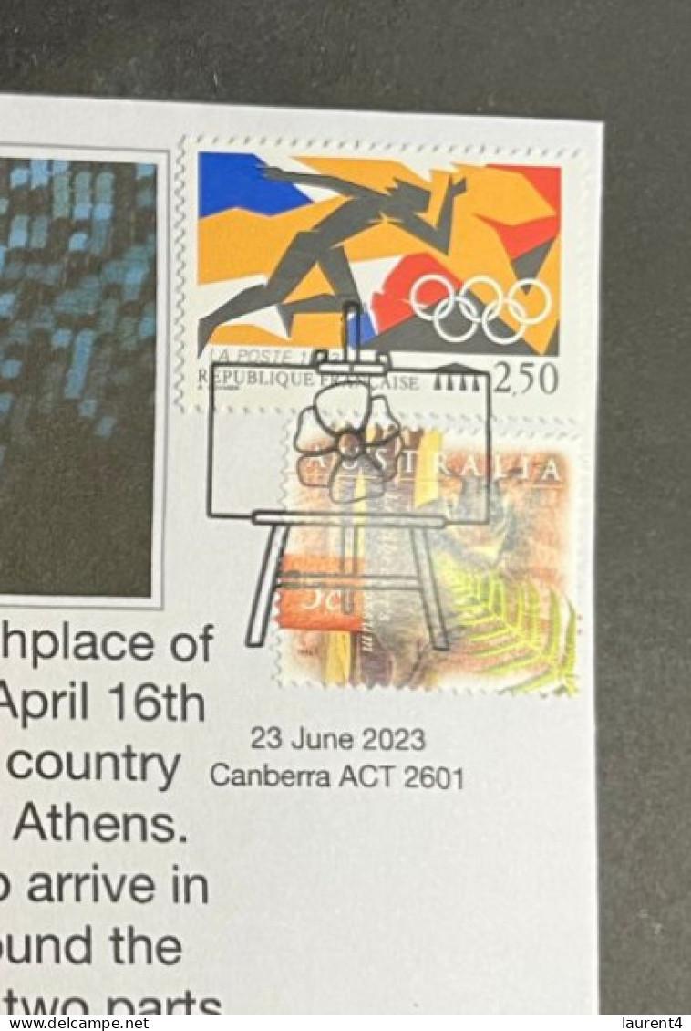 (4 R 32) 2024 Olympic Flame Route Announced 399 Days Ahead Of Games Opening (France Olympic Games Stamp) 23-6-2023 - Eté 2024 : Paris