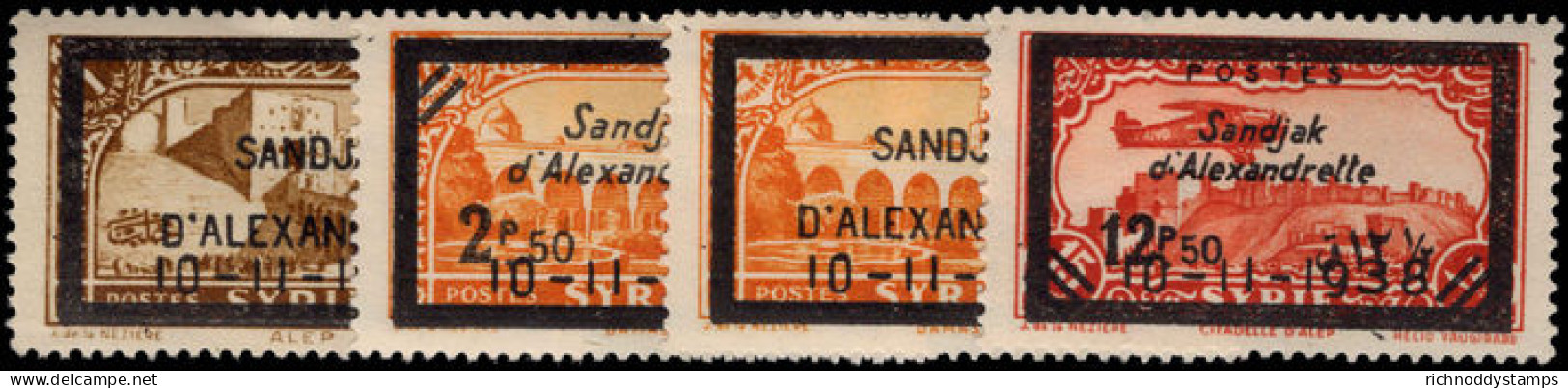 Alexandrette 1938 Set Less 0p.75 Unmounted Mint. - Nuevos