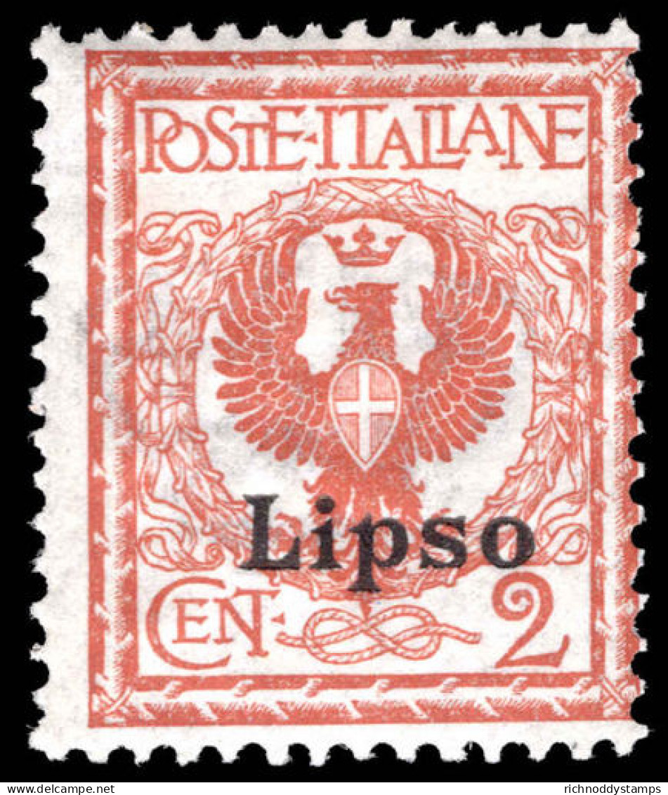 Lipso 1912-21 2c Orange-brown Lightly Mounted Mint. - Aegean (Lipso)