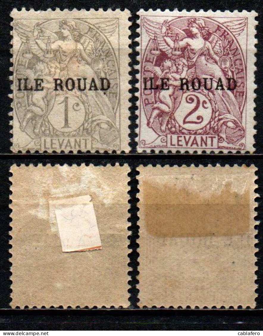 FRANCIA - ILE ROUAD - 1916 - ALLEGORIA TIPO "BLANC" - 1 E 2 C. - MH - Nuovi