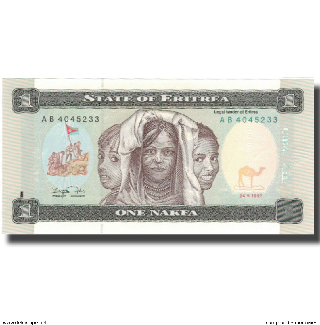 Billet, Eritrea, 1 Nakfa, 1997, 1997-05-24, KM:1, NEUF - Eritrea