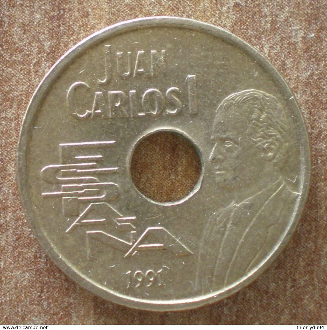 Espagne 25 Pesetas 1991 Carlos Commemo Jeux Olympique 1992 Argent Que Prix + Port Coin Paypal Crypto OK - 25 Pesetas