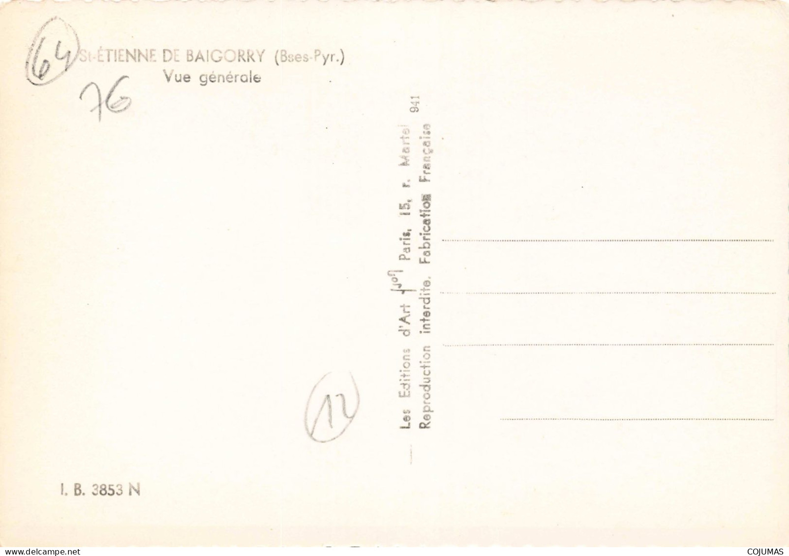 64 - ST ETIENNE DE BAIGORRY - S18384 - Vue Générale - CPSM 15x10 Cm - Saint Etienne De Baigorry