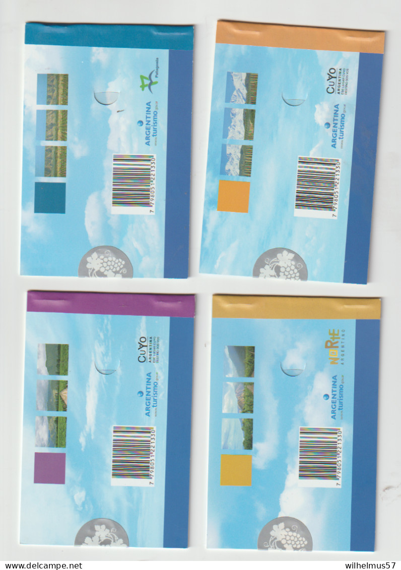 Argentina 2006-2007 Set Of 7 Booklets Paisajes Y Vinos  Unopened MNH - Postzegelboekjes