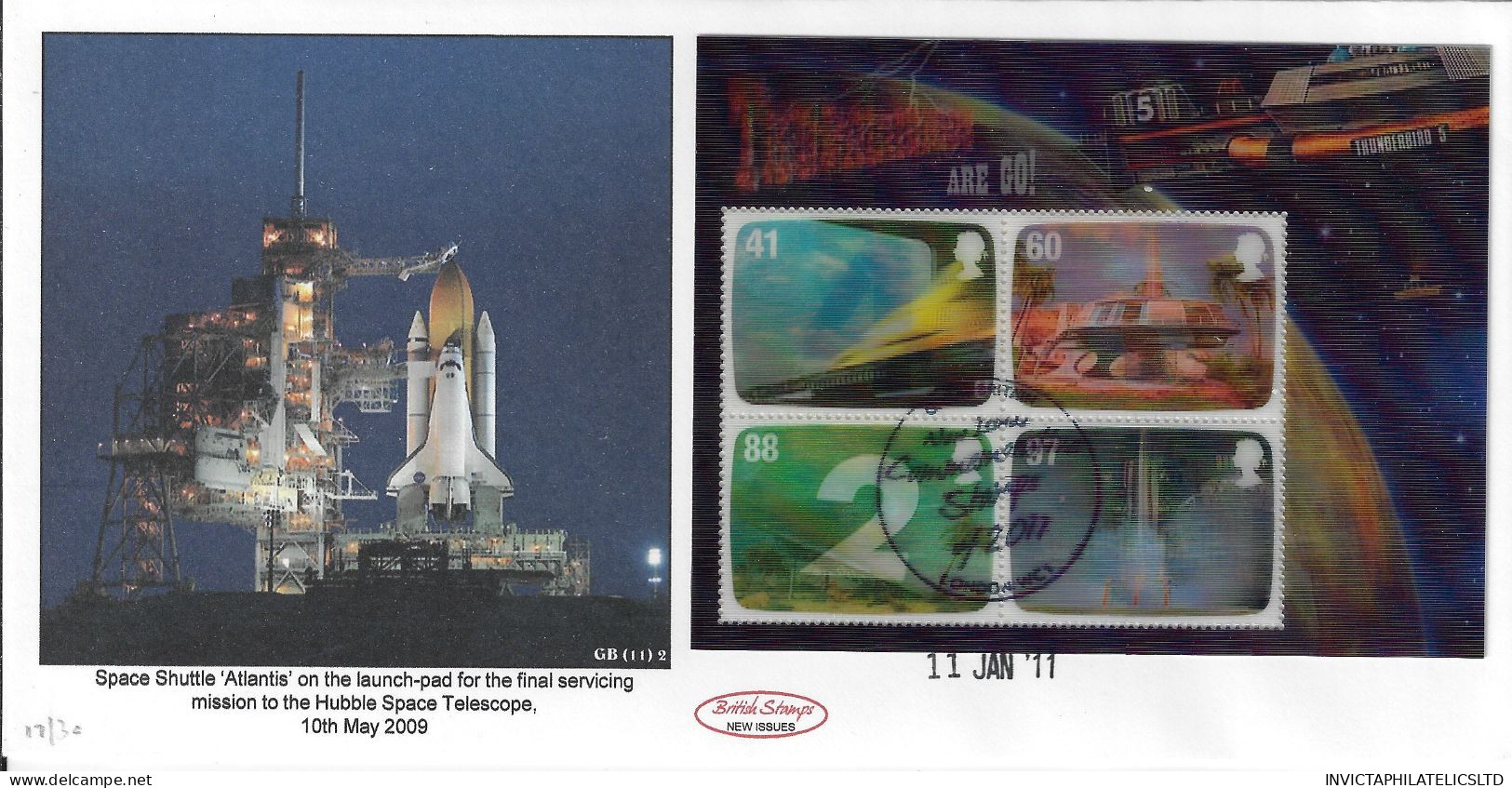 GB 2011 THUNDERBIRDS MINI SHEET, CAMBRIDGE STAMP CENTRE OFFICIAL FDC, 30 PRODUCED ONLY - 2011-2020 Ediciones Decimales