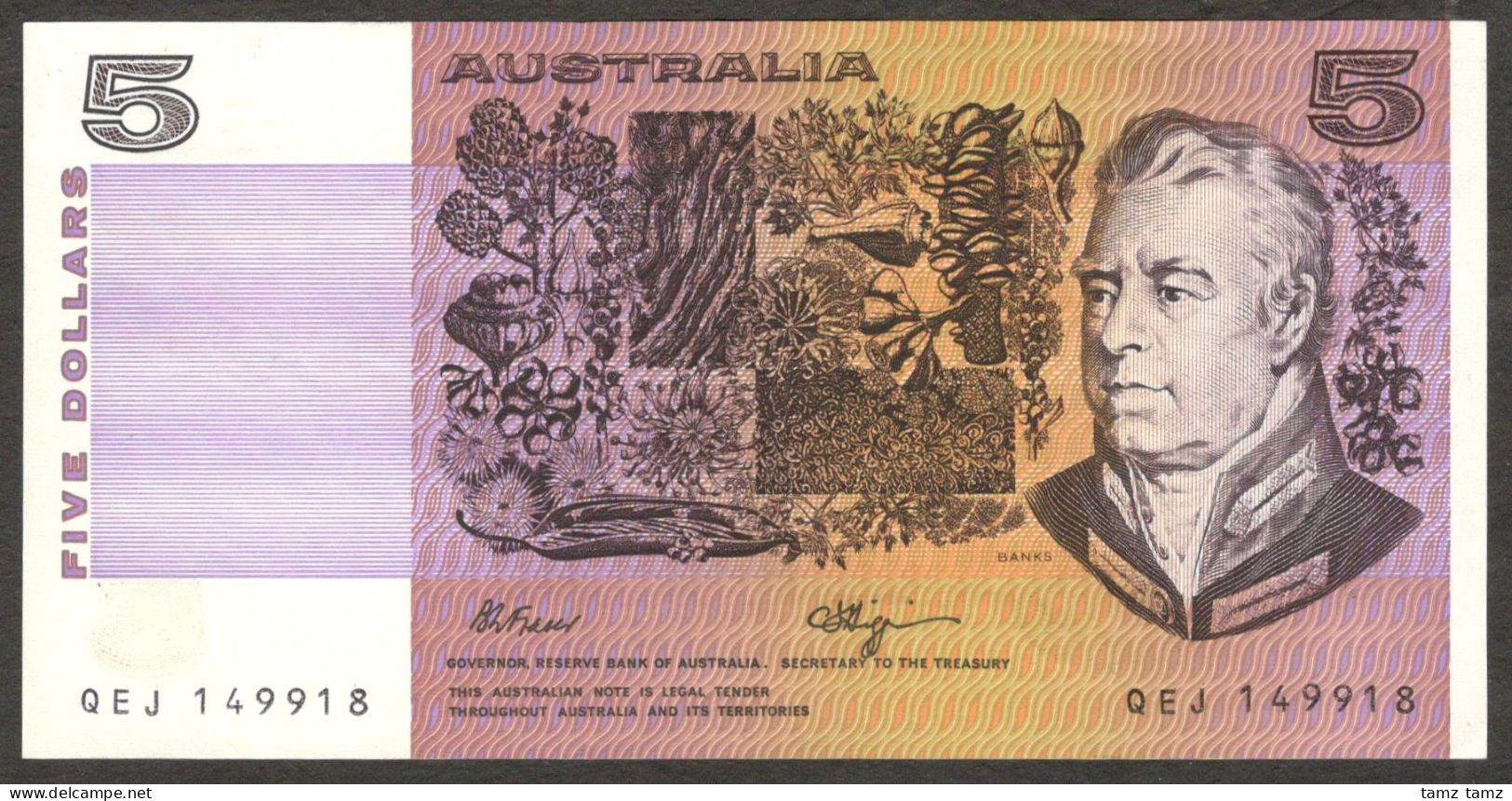 Australia 5 Dollars Fraser Higgins 1974 1991 AUNC - Emissions De La Banque Nationale 1910