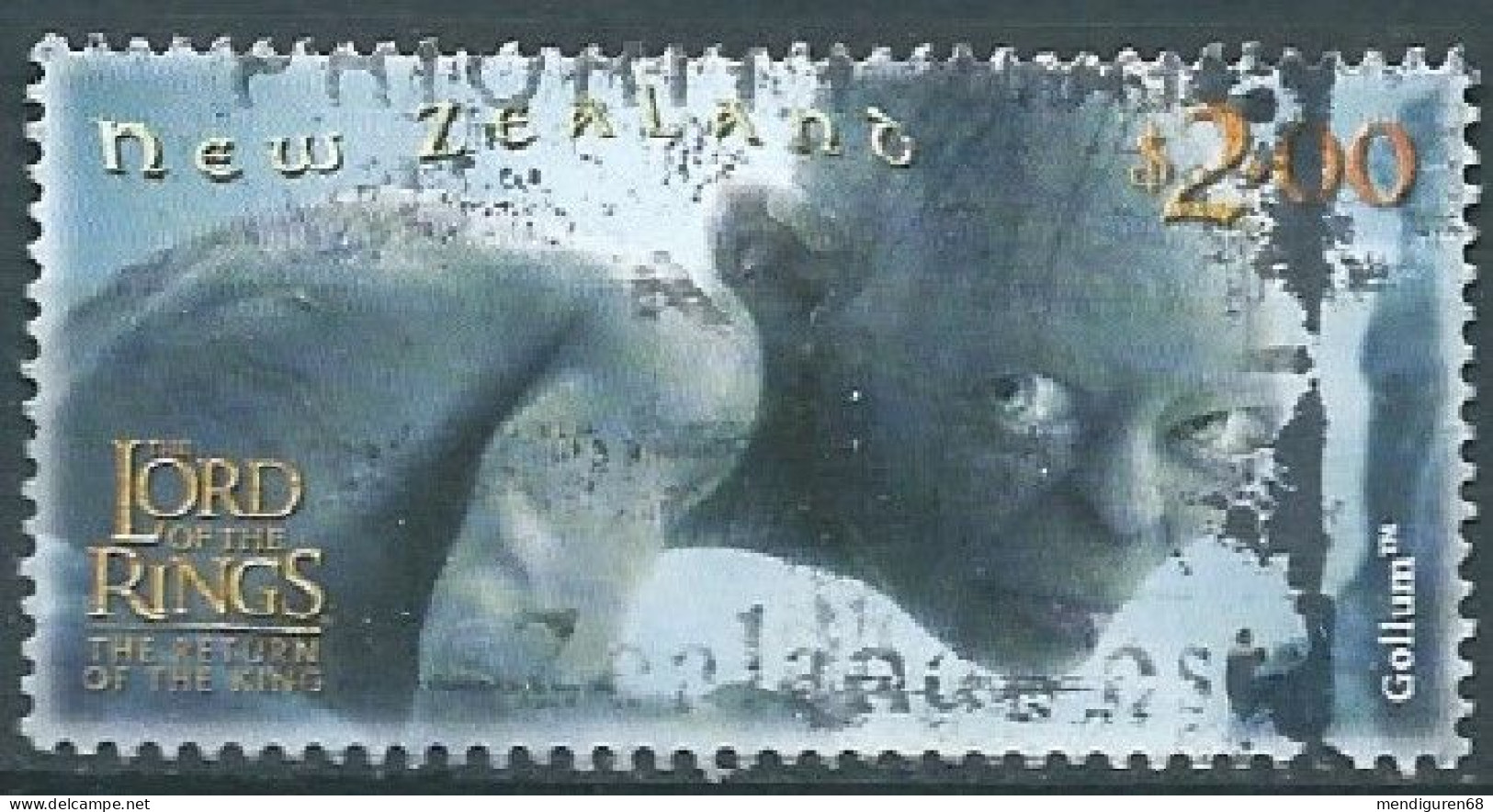 NEUSEELAND NOUVELLE ZÉLANDE NEW ZEALAND 2003 LORD OF THE RINGS GOLLUM USED MI 2135 SN 1902 YT 2049 SG 2657 - Used Stamps