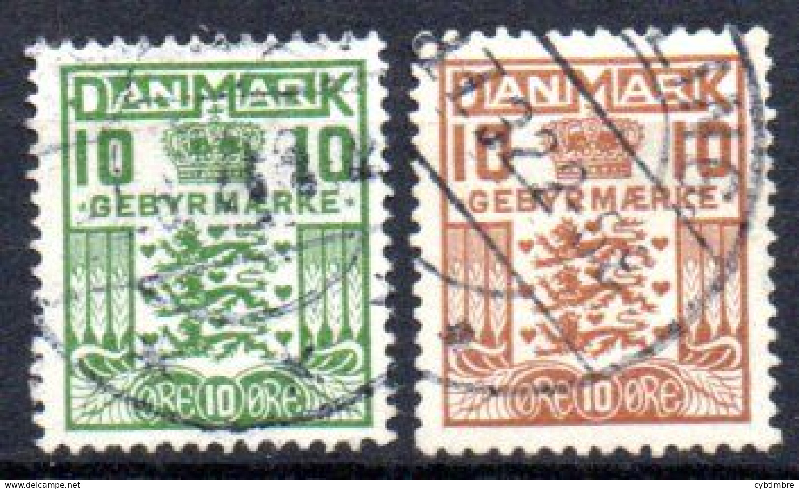 Danemark: Yvert N° Taxe 20/21;  Cote 4.50€ - Portomarken