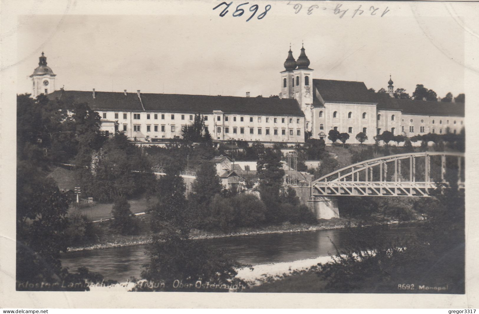 D585) Kloster  LAMBACH Mit Traun - Brücke - ALT !!Monopol 8692 - Lambach