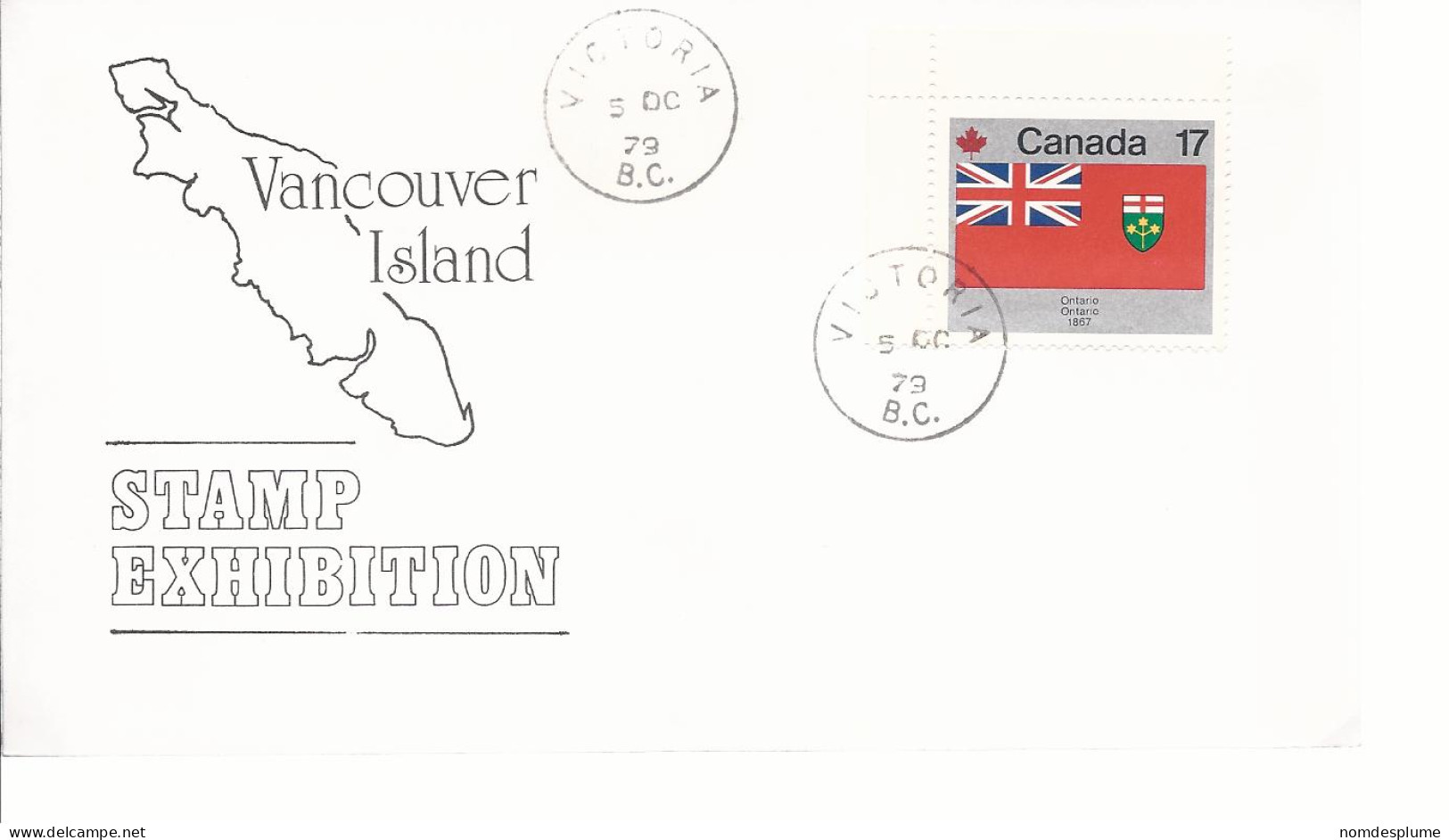 19600) Canada Vancouver Island Stamp Exhibition Postmark Cancel Victoria 1979 - Briefe U. Dokumente