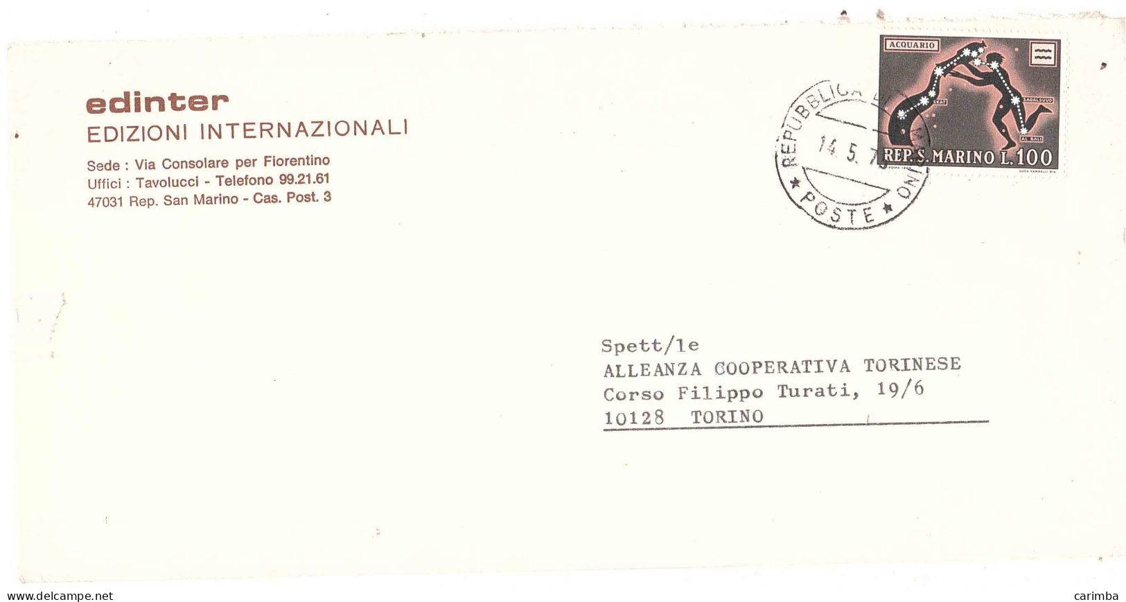 1975 £100 ACQUARIO - Lettres & Documents
