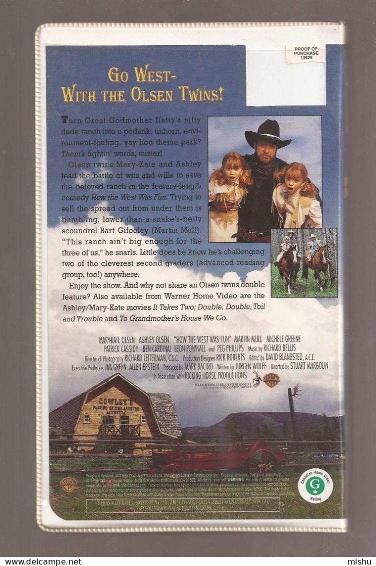 VHS Tape Movie - Olsen Sisters - How The West Was Fun - Children & Family