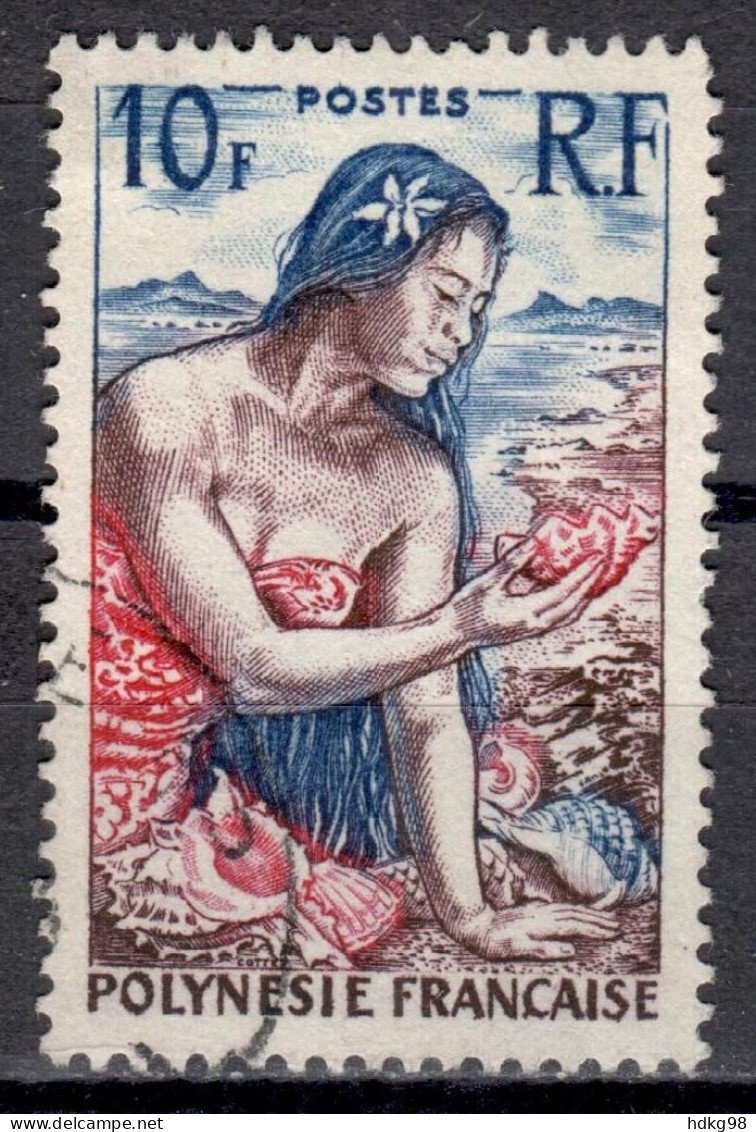 F P+ Polynesien 1958 Mi 8 Mädchen - Used Stamps