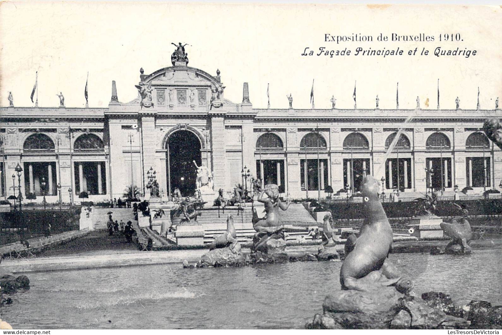 BELGIQUE - Bruxelles - Exposition De Bruxelles 1910 - La Façade Principale Et Le Quadrige - Carte Postale Ancienne - Expositions Universelles