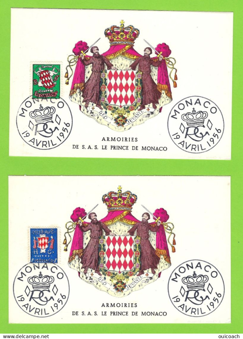 Armoiries Monaco Carte-maximum 407 Et 408 - Altri & Non Classificati