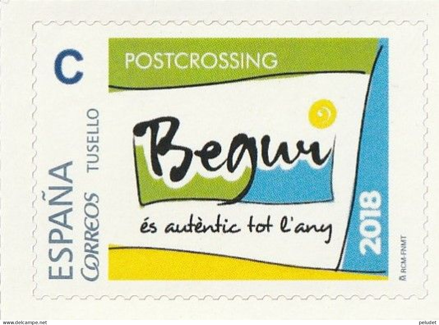 Spain Espagne - 2018 - TuSello - Postcrossing - Begur (personalized Stamp) - Variétés & Curiosités