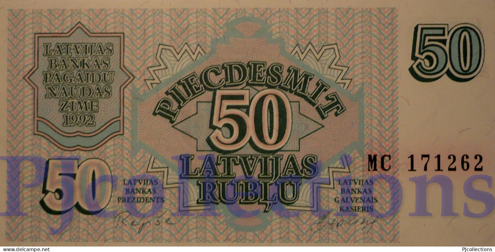 LATVIA 50 RUBLU 1992 PICK 40 UNC - Letland