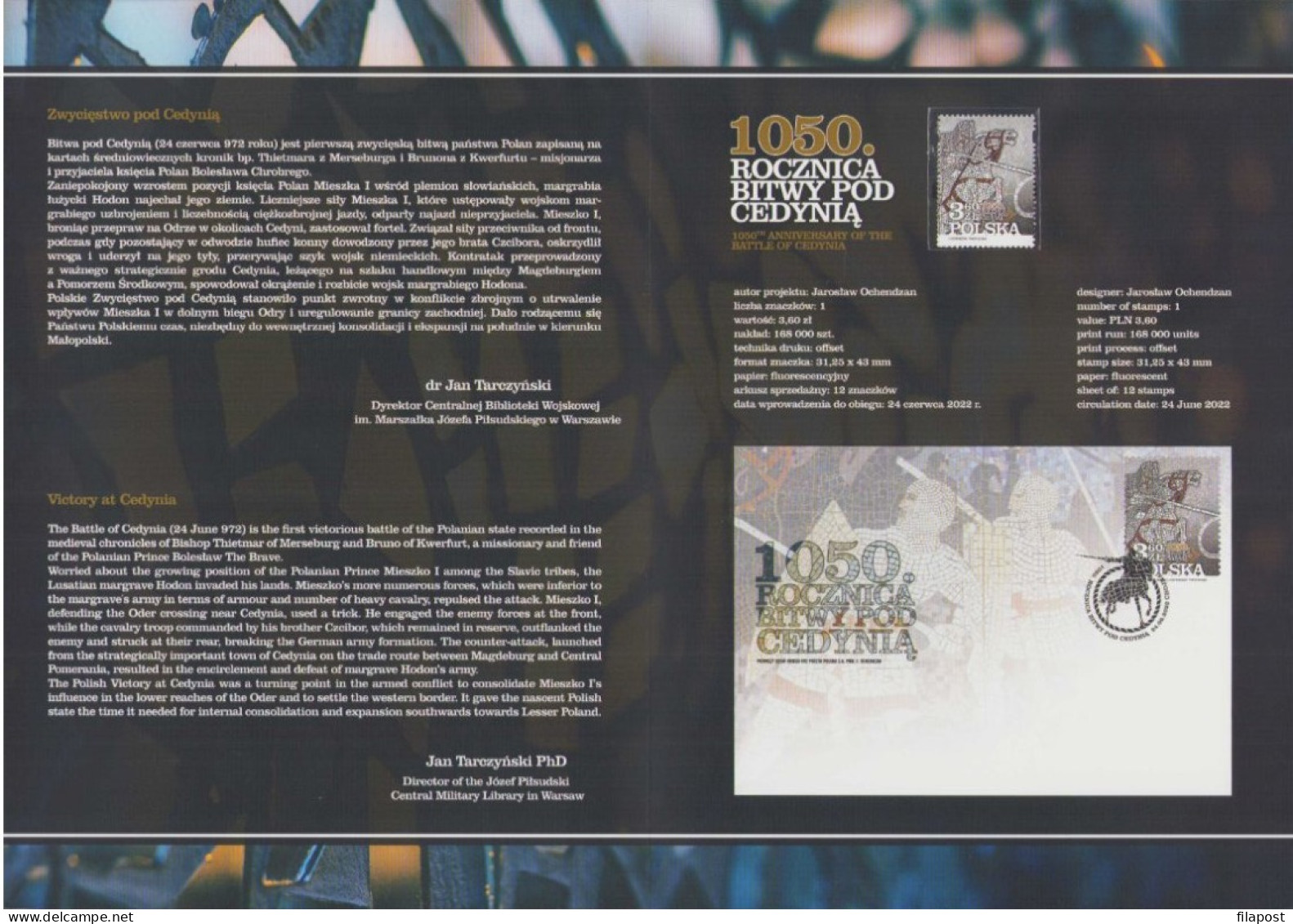 Poland 2022 Booklet, Anniversary Of The Battle Of Cedynia, Mount Czcibor Mosaic, Horse, Knight +stamp MNH** - Postzegelboekjes