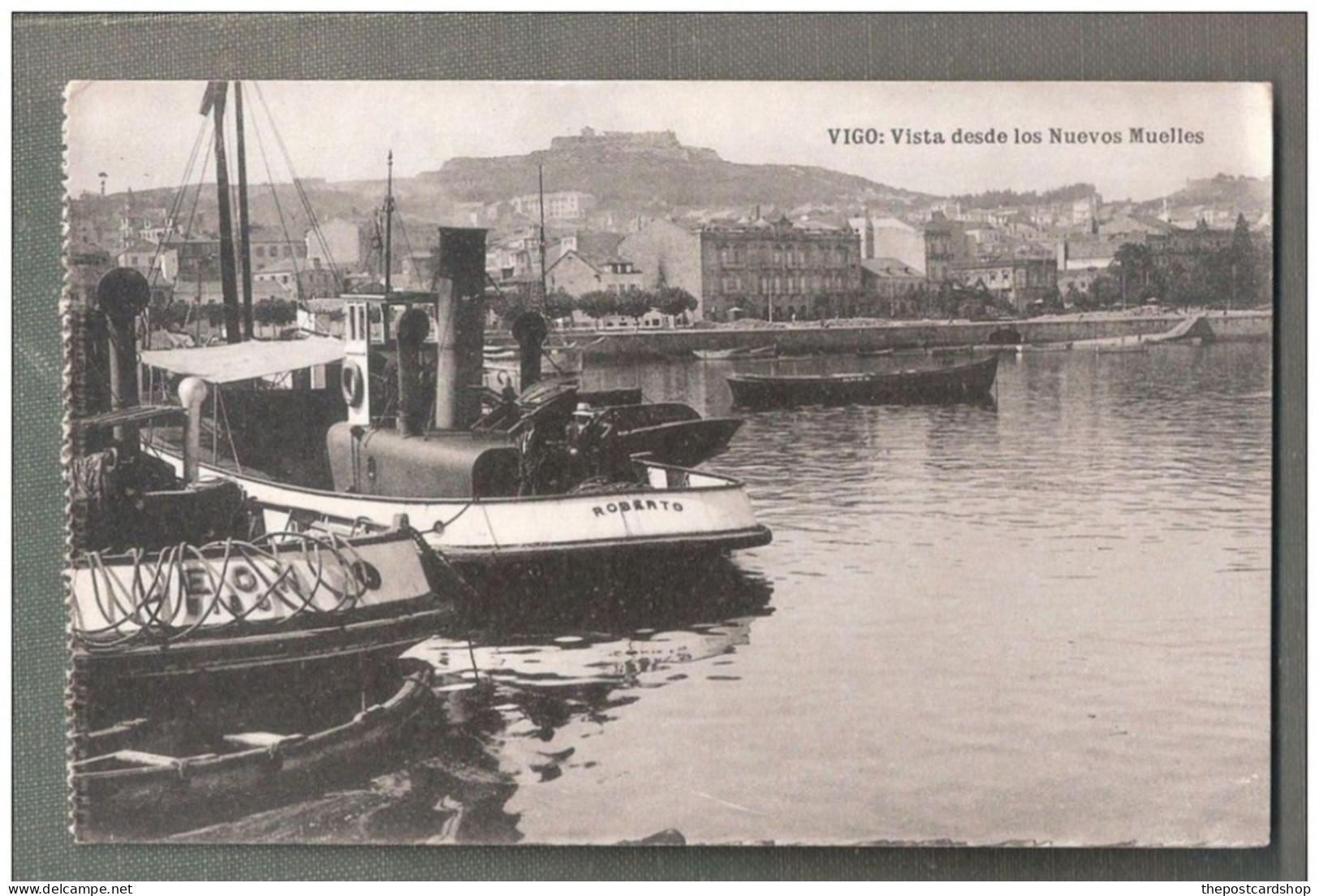 Vigo - Vista Desde Los Nuevos Muelles Barco Roberto SHIPS BOATS UNUSED LA CONCORDIA PAPELERIA VIGO UNUSED - Pontevedra