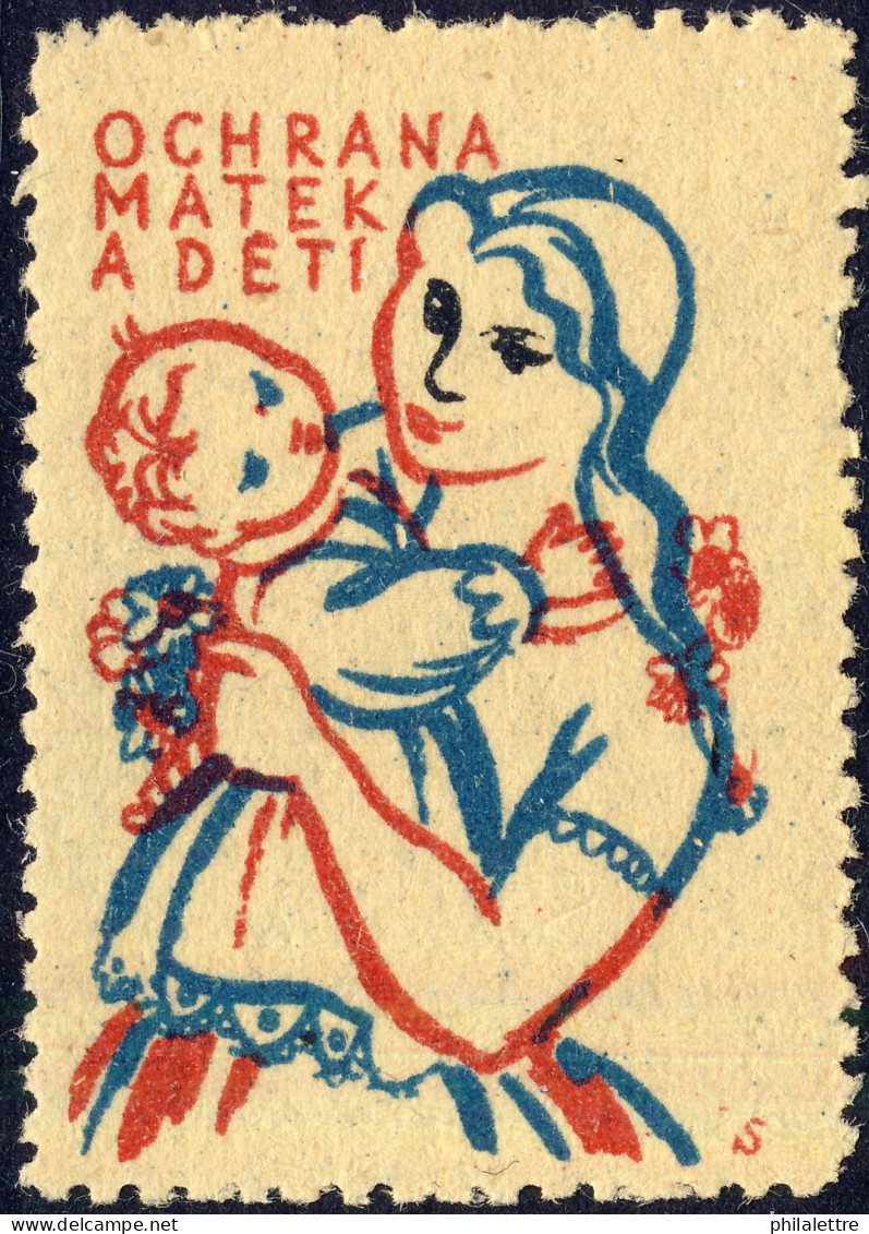 CZECHOSLOVAKIA Vignette Mères & Enfants / Mothers & Children - ČSR Zálepka - Ochrana Matek A Deti Známka (ref.022) - Cinderellas