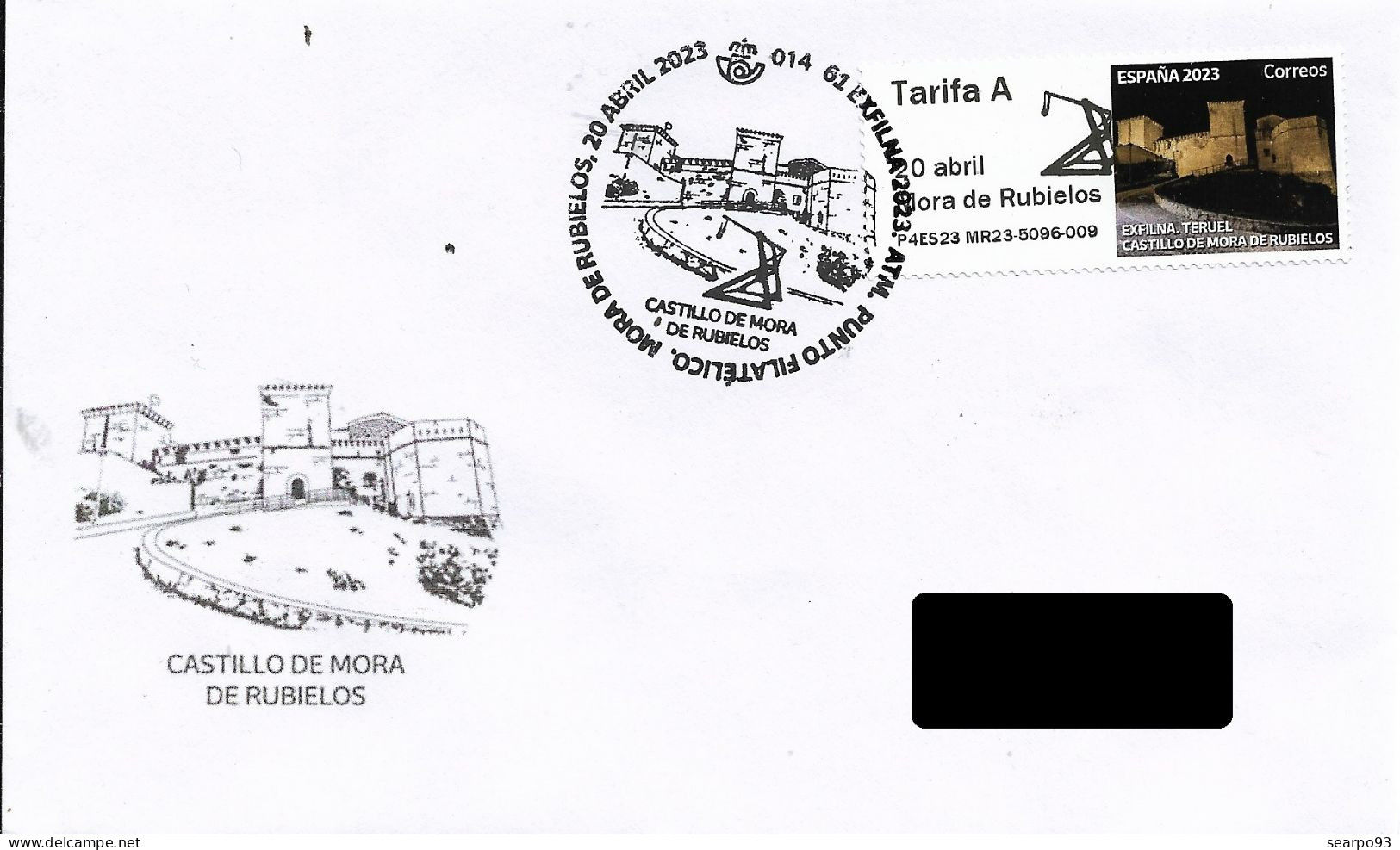 SPAIN. POSTMARK MORA DE RUBIELOS CASTLE. 2023. ATM - Macchine Per Obliterare (EMA)