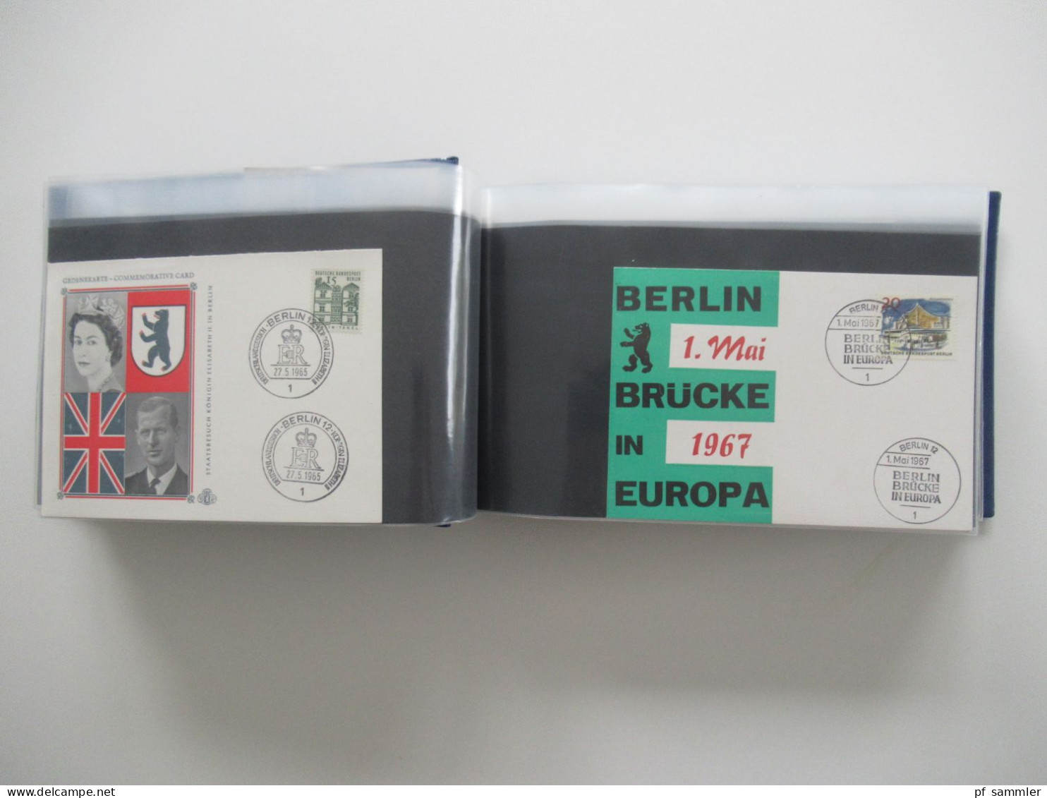 Berlin Belegeposten im Album ab 1955 - 1978 mit AK / Sonderbelege / Sonderstempel BRD / FDC usw. Stöberposten!!