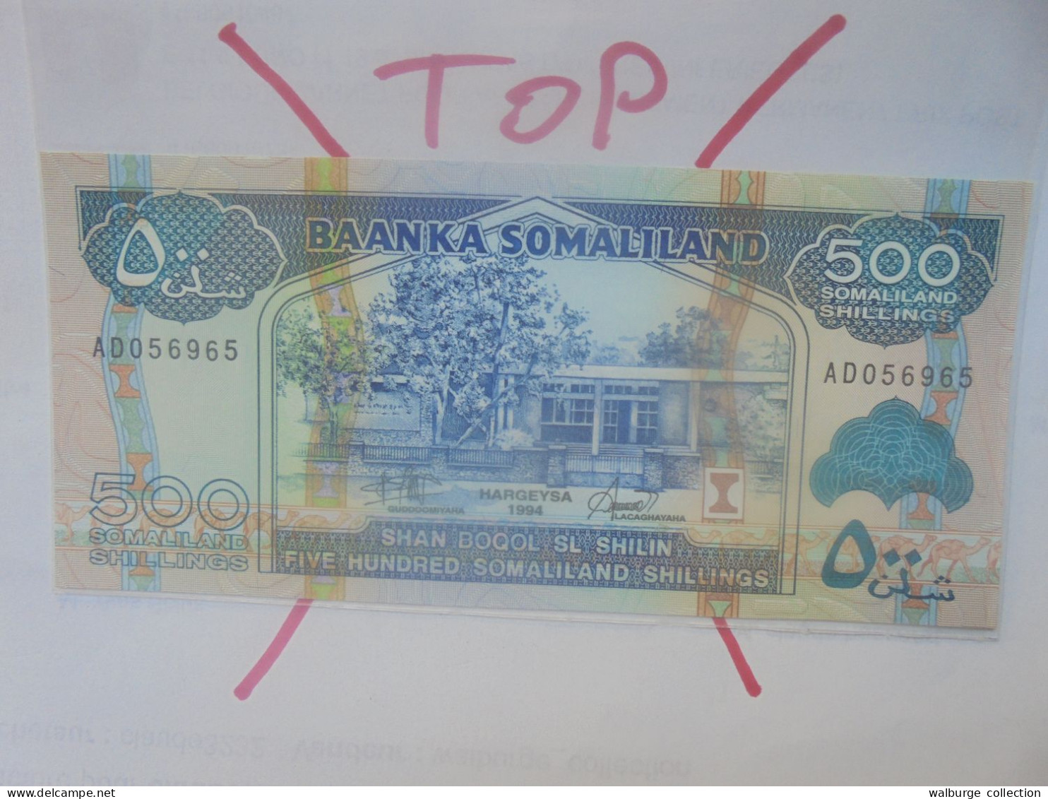 SOMALILAND 500 SHILLINGS 1994 Neuf (B.29) - Somalia