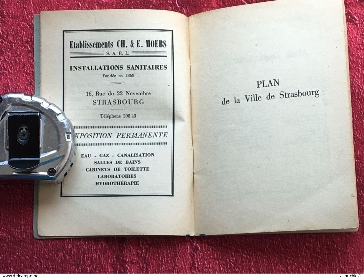 Rare De 1930- Ancien Plan De La Ville De Strasbourg & Nomenclature Des Rues--Publicités Vintage éditions P.H. Heitz - Europe