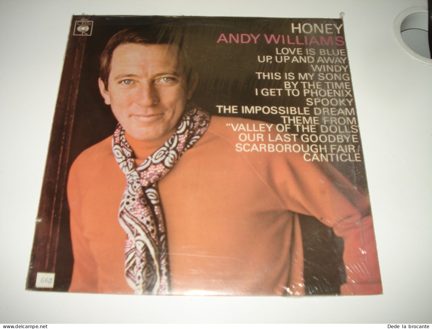 B7 / LP Andy Williams – Honey - CBS -  63311 - England - 1968  M/M - Jazz