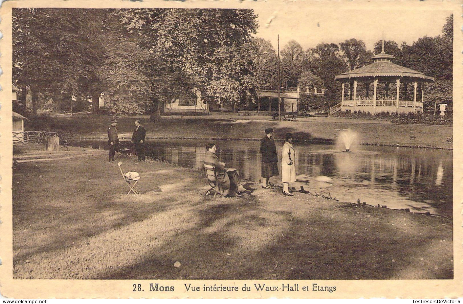 BELGIQUE - MONS - Vue Intérieure Du Waux Hall Et Etangs - Carte Postale Ancienne - Mons