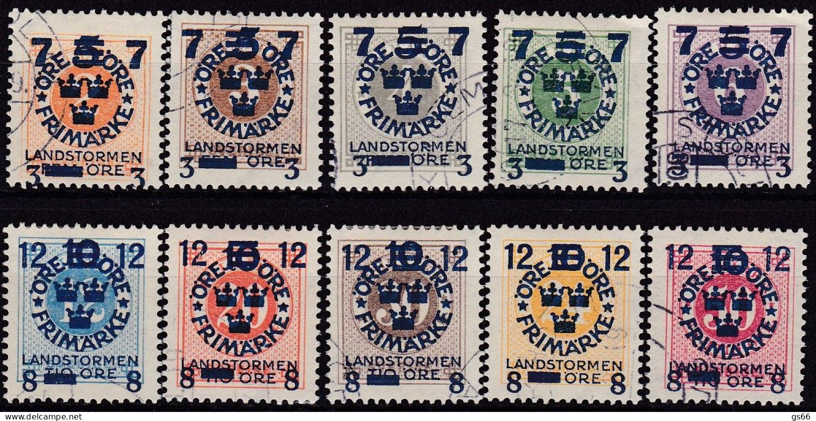 Schweden, 1918, 115/24  Used Oo, Für Den Landsturm - Blocs-feuillets