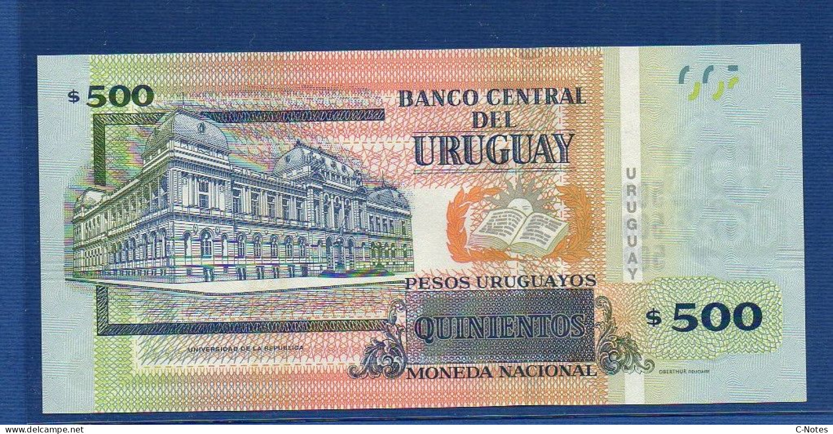 URUGUAY - P. 97 – 500 Pesos Uruguayos 2014 UNC, Serie E 04727939 - Uruguay