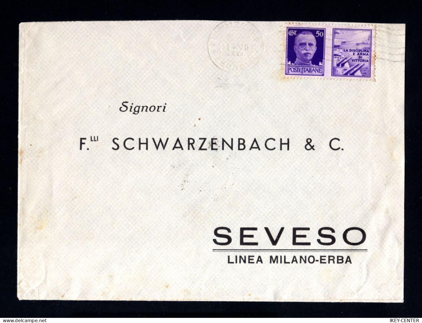 S4392-ITALY-OLD MILITARY SOCIALIST COVER FIRENZE To SEVESO.1943.WWII.Enveloppe.BUSTA ITALIA - Propagande De Guerre