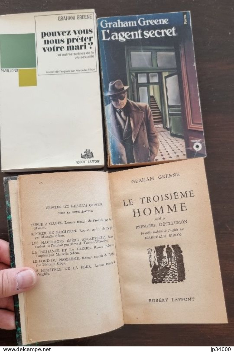 Graham GREEN Lot De 3 Titres Tous Différents (litterature) - Lots De Plusieurs Livres