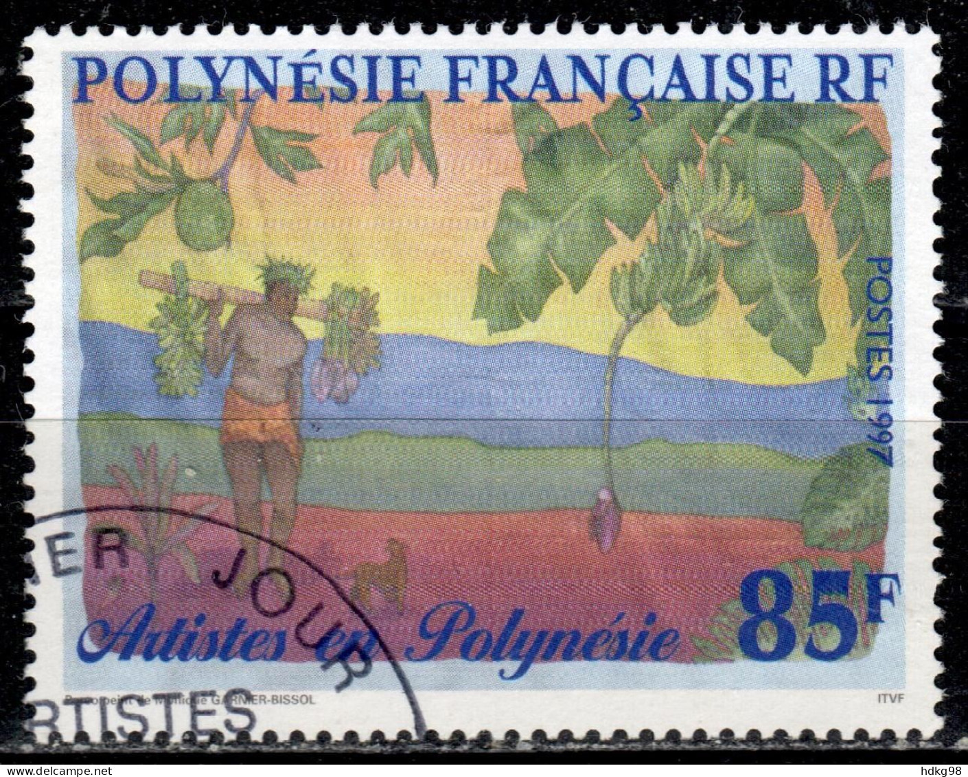 F P+ Polynesien 1997 Mi 749 Gemälde - Oblitérés