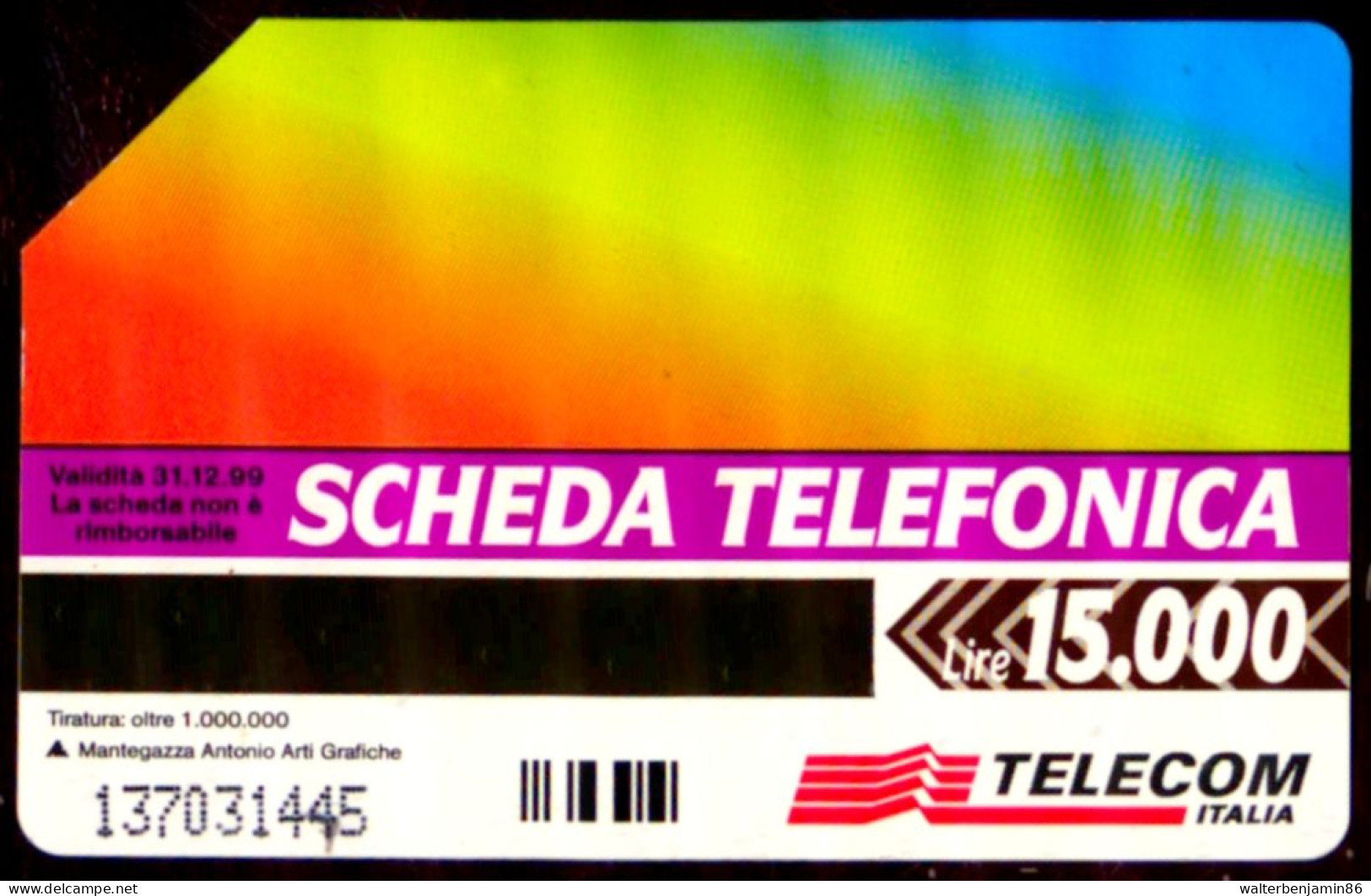 G 642 C&C 2716 SCHEDA TELEFONICA USATA QUESTO SIMBOLO VERDE VARIANTE FALLA GIALLA - [3] Fehlliste