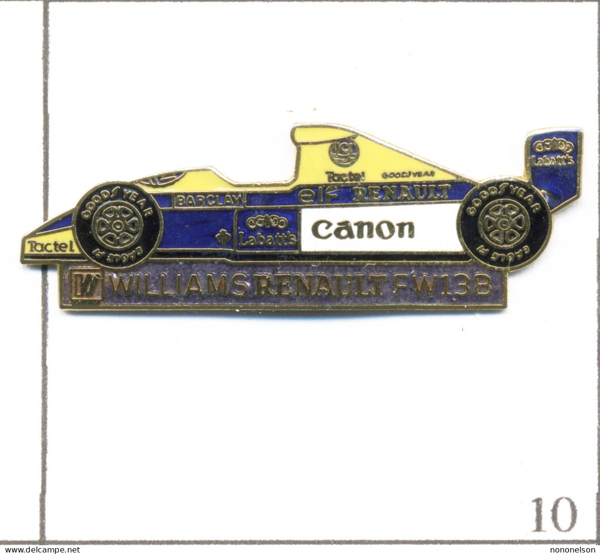 Pin's Automobile - Compétition / Formule 1 - Williams Renault FW13B (1990). Non Est. EGF. T962-10 - F1