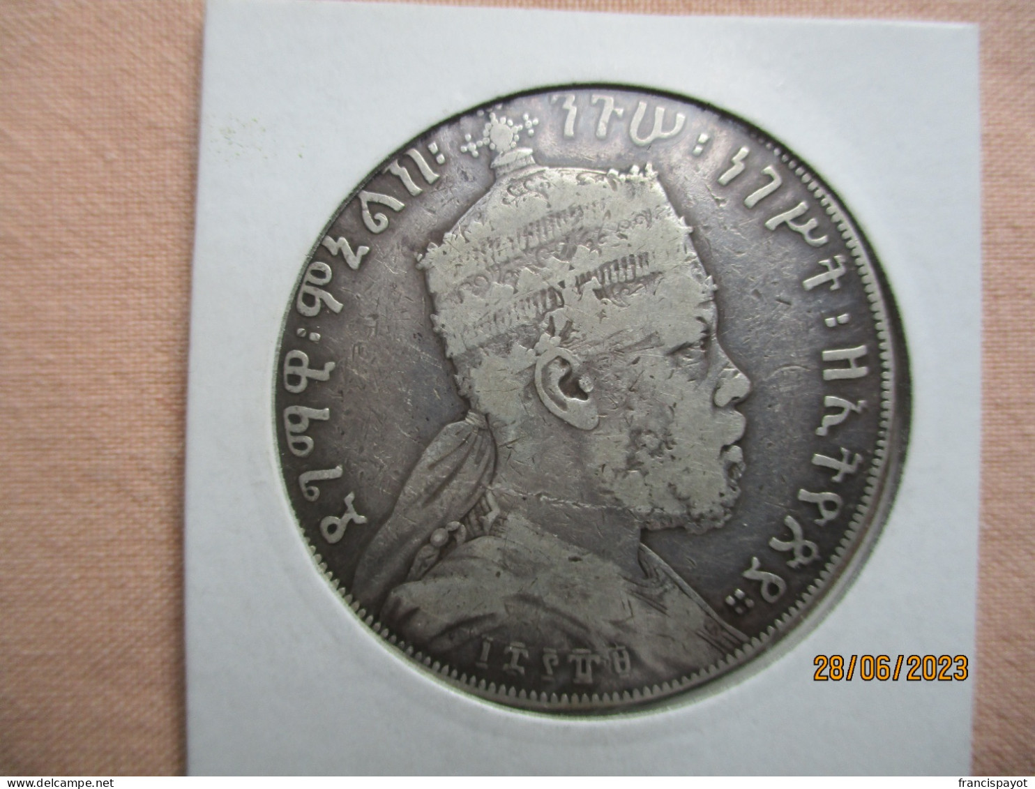 Ethiopia Menelik 1 Birr 1889 EE (1896/97) - Ethiopie