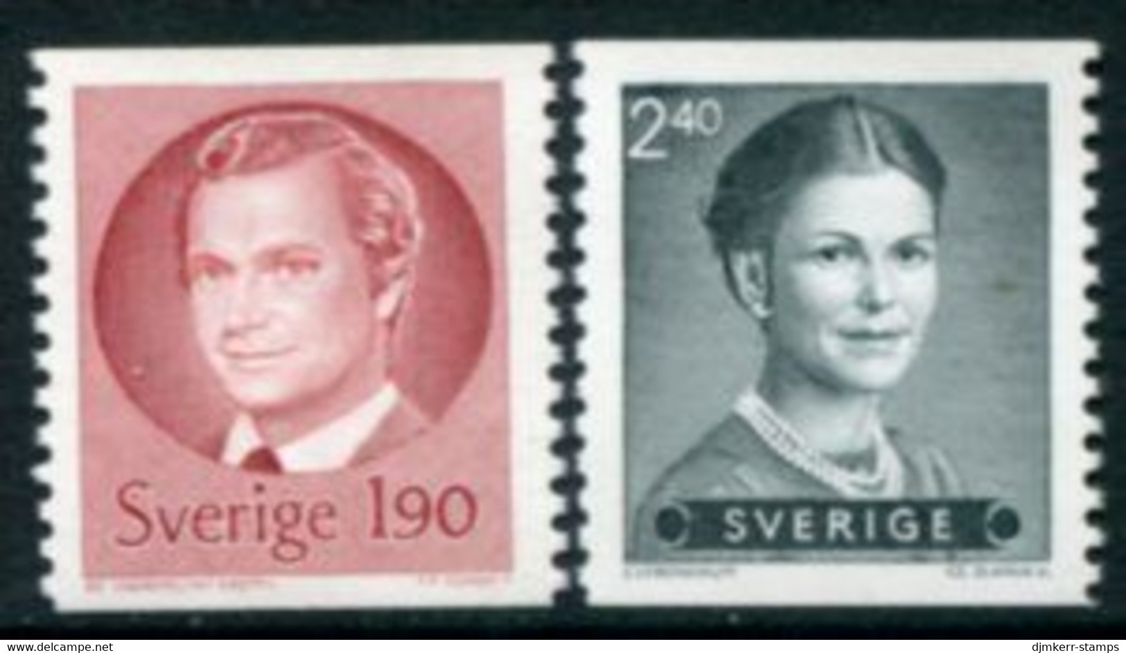 SWEDEN 1984 Definitive: King And Queen MNH / **.  Michel 1276-77 - Unused Stamps