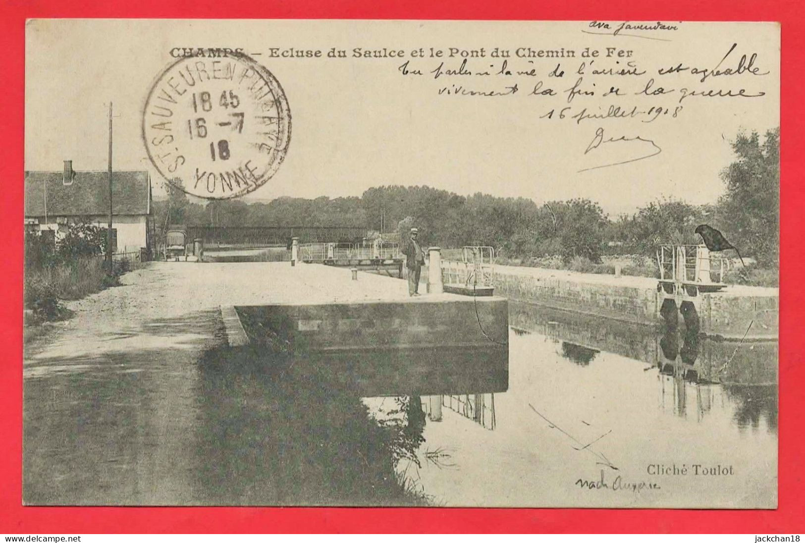 -- CHAMPS (Yonne) - ECLUSE DU SAULCE ET LE PONT DU CHEMIN DE FER  -- - Champs Sur Yonne