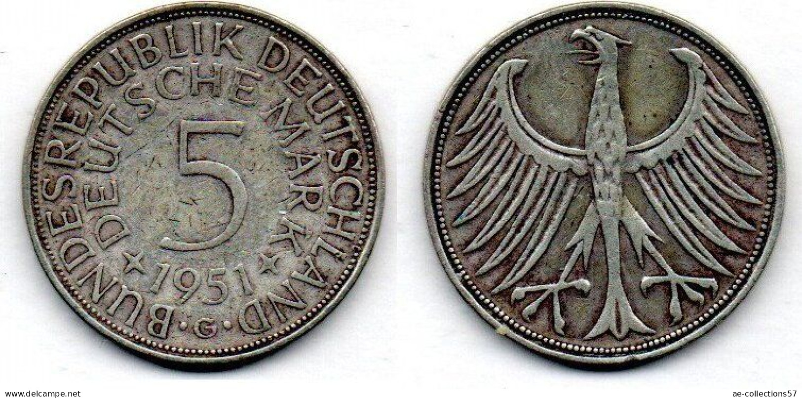 MA 22989 / Allemagne - Deutschland - Germany 5 Mark 1951 G TTB - 5 Mark