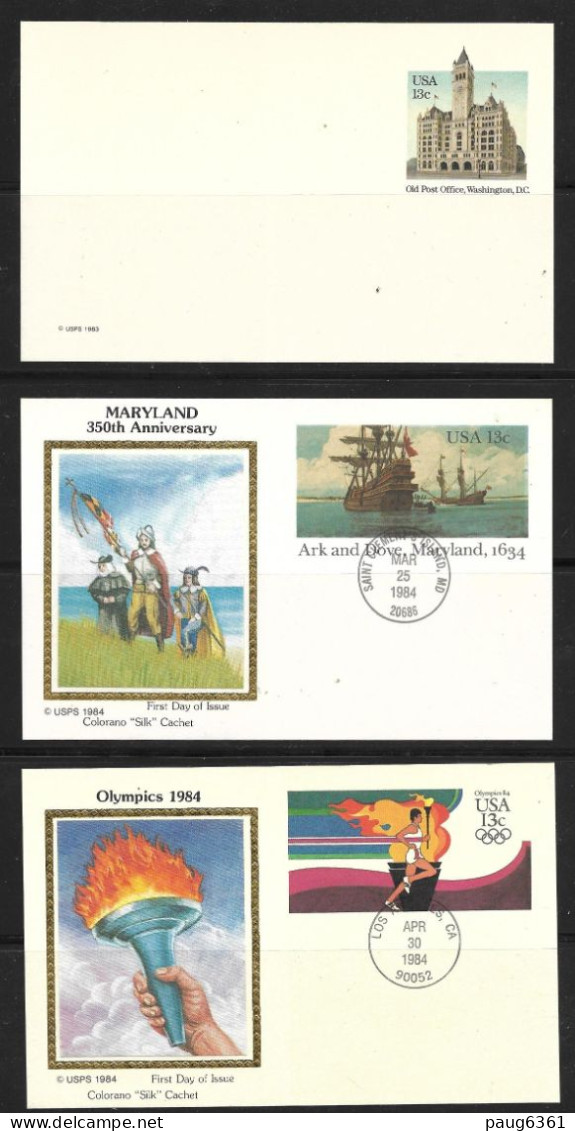 U.S.A: LOT DE 11 ENTIERS POSTAUX ANNEES 1980 - 1981-00