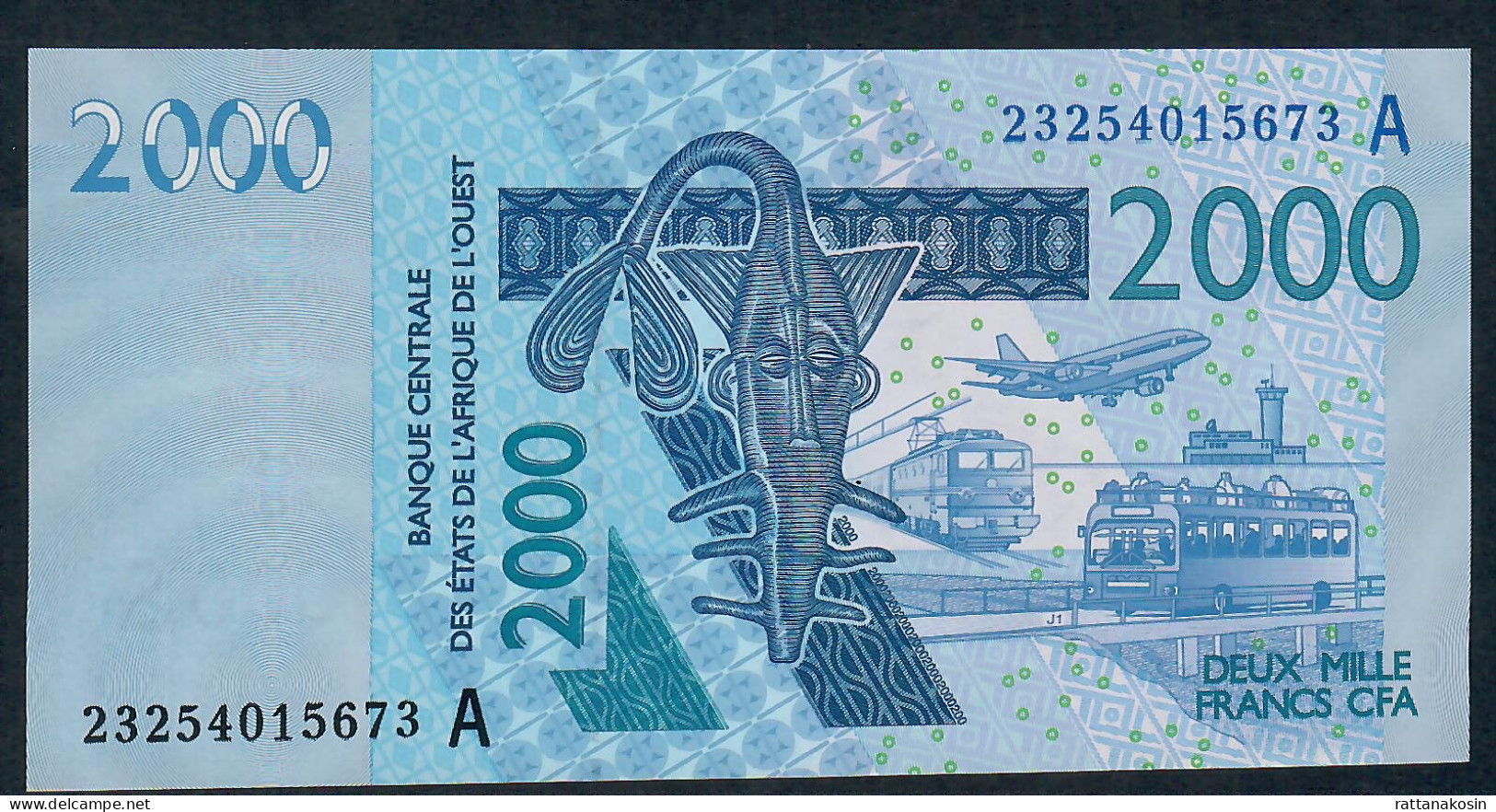 W.A.S.  IVORY COAST P116Aw  2000 FRANCS(20)23 2023 Signature 46 UNC. - Westafrikanischer Staaten