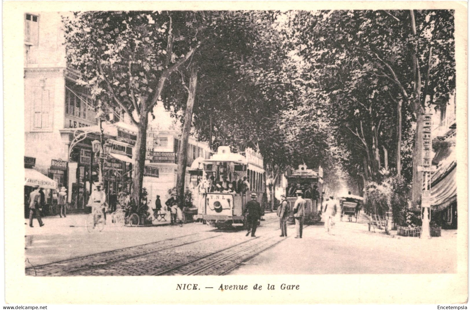 CPA  Carte Postale France Nice  Avenue De La Gare Trams   VM68823 - Treinverkeer - Station