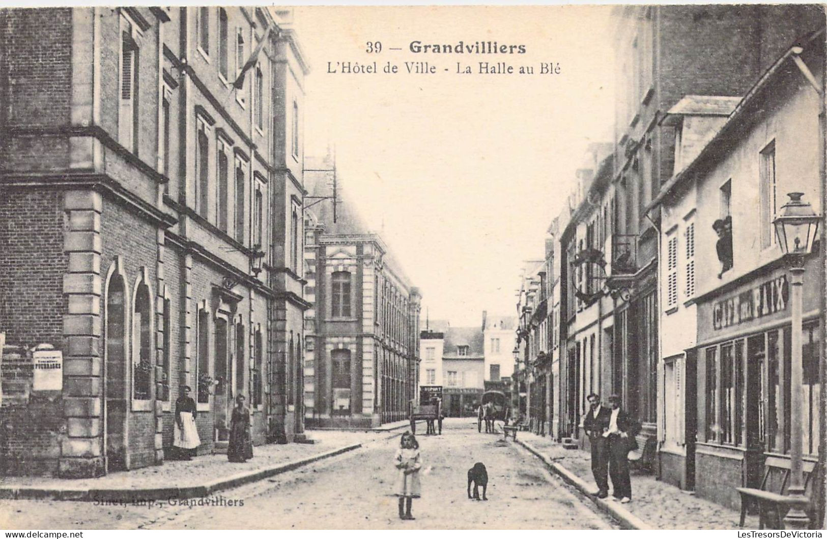 FRANCE - 60 - Grandvilliers - L'Hôtel De Ville - La Halle Au Blé - Carte Postale Ancienne - Grandvilliers