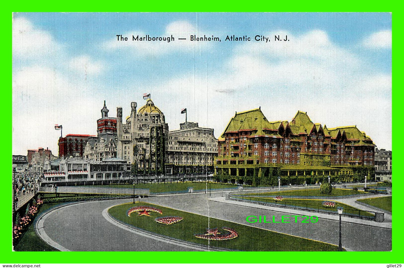ATLANTIC CITY, NJ - THE MARLBOROUGH-BLENHEIM - E. C. KROPP CO - TRAVEL IN 1954 - - Atlantic City